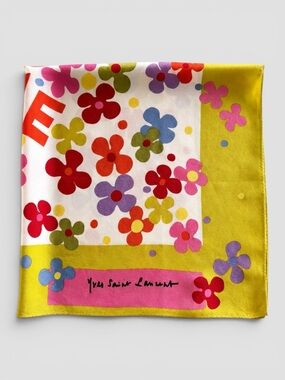 Yves Saint Laurent Floral Silk Scarf